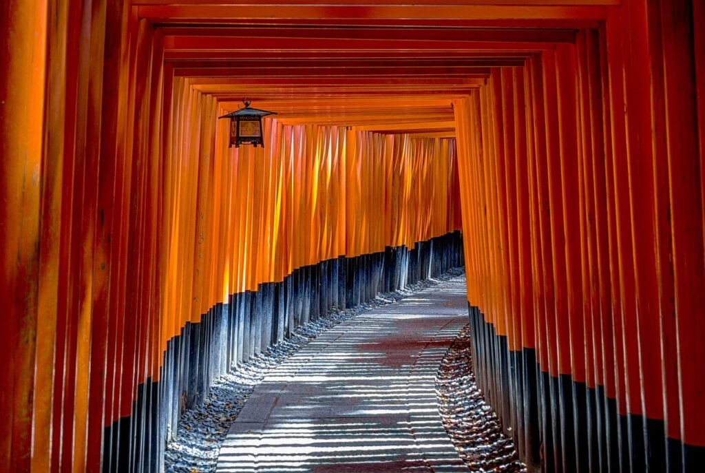 fushimi inari shrine, torii, temple